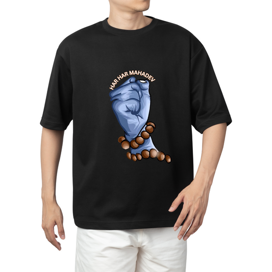 Unisex Oversized Classic T-Shirt - " MAHADEV HAND "