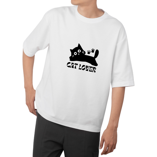 Unisex Oversized Classic T-Shirt - " CAT LOVER "