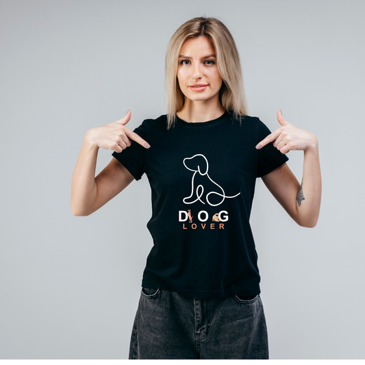 Unisex Regular Classic T-Shirt - " DOG LOVER "
