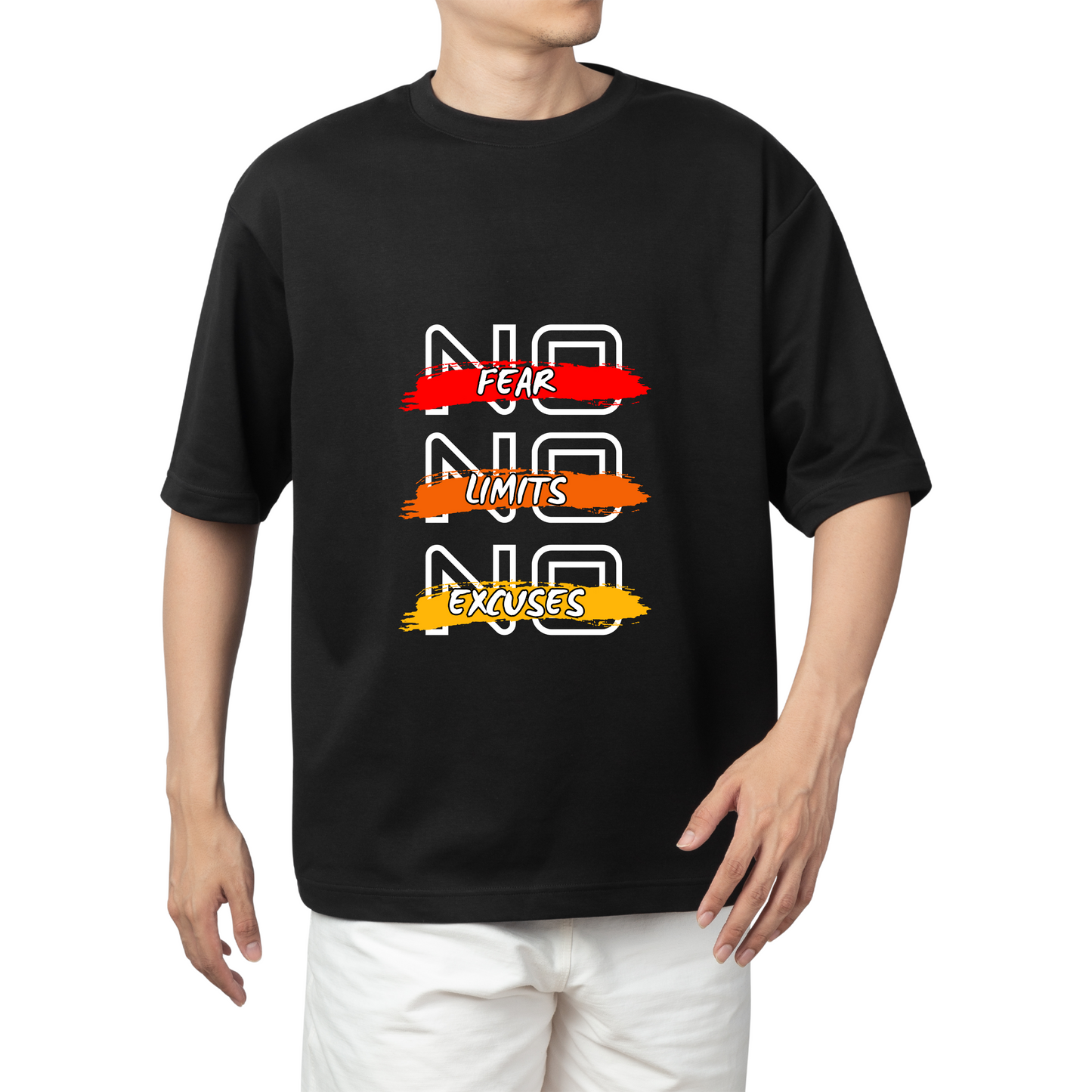 Unisex Oversized Classic T-Shirt - " NO LIMIT, FEAR "
