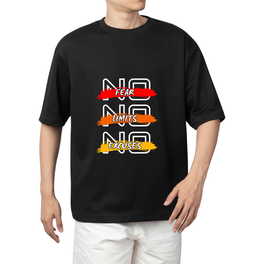 Unisex Oversized Classic T-Shirt - " NO LIMIT, FEAR "
