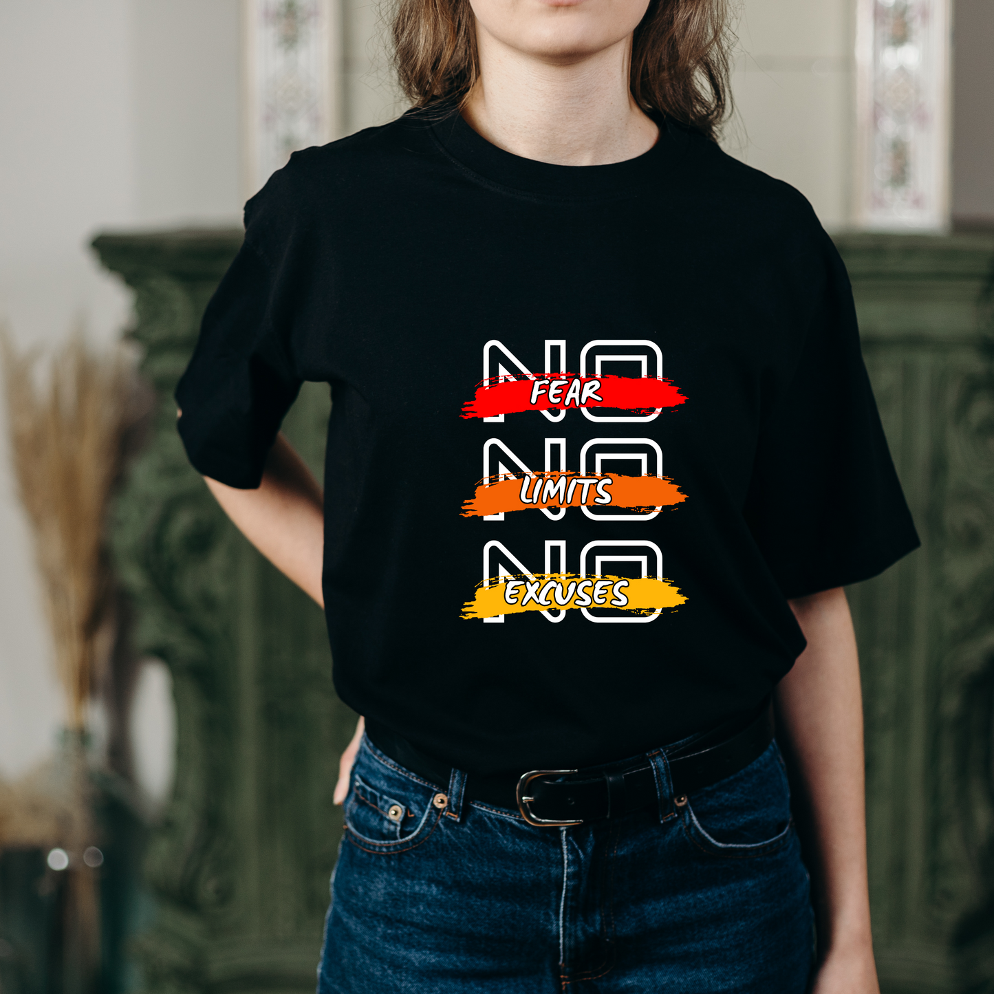 Unisex Oversized Classic T-Shirt - " NO LIMIT, FEAR "