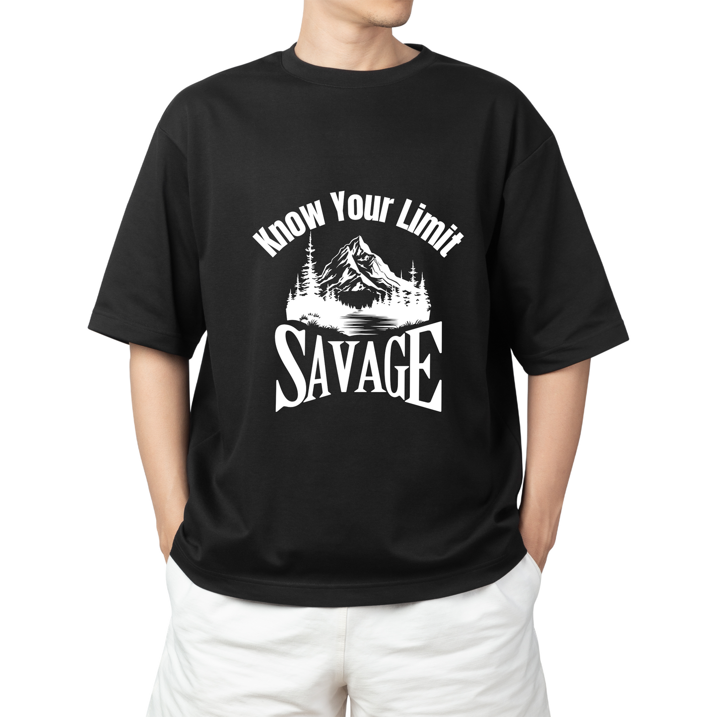 Unisex Oversized Classic T-Shirt - " KNOW YOUR LIMIT "