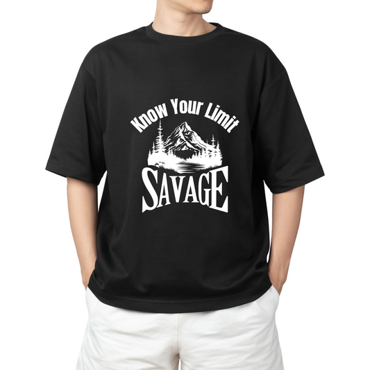Unisex Oversized Classic T-Shirt - " KNOW YOUR LIMIT "