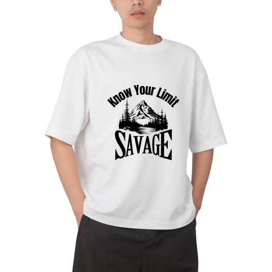 Unisex Oversized Classic T-Shirt - " KNOW YOUR LIMIT "