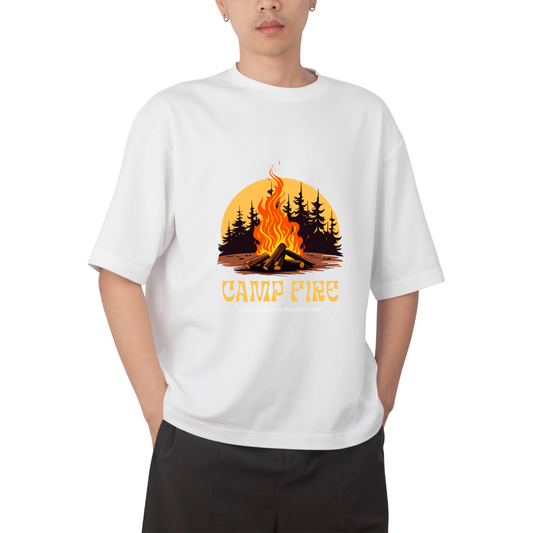 Unisex Oversized Classic T-Shirt - " CAMP FIRE "