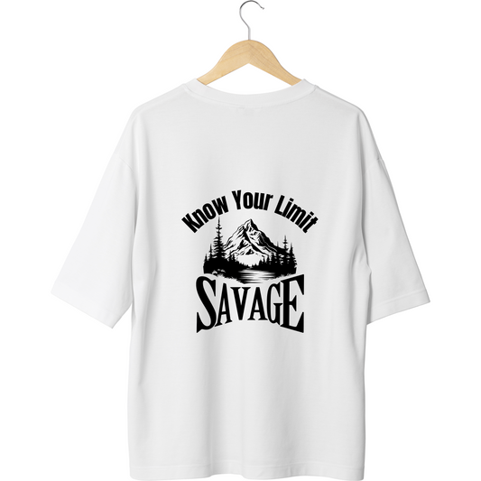 Unisex Oversized Classic T-Shirt - " KNOW YOUR LIMIT "