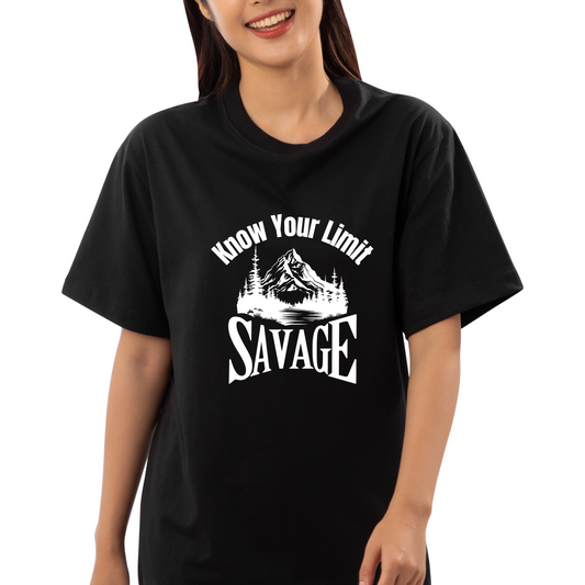 Unisex Oversized Classic T-Shirt - " KNOW YOUR LIMIT "