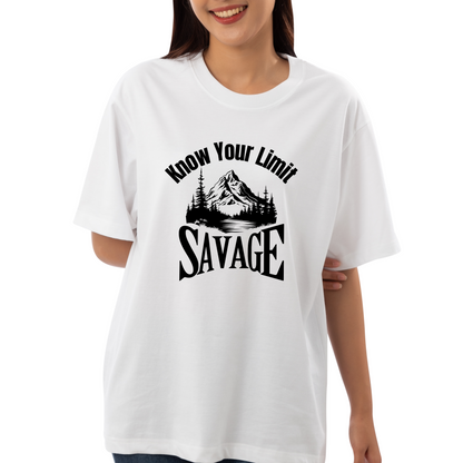 Unisex Oversized Classic T-Shirt - " KNOW YOUR LIMIT "