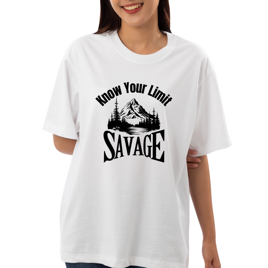 Unisex Oversized Classic T-Shirt - " KNOW YOUR LIMIT "