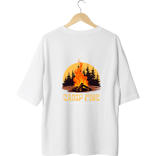 Unisex Oversized Classic T-Shirt - " CAMP FIRE "